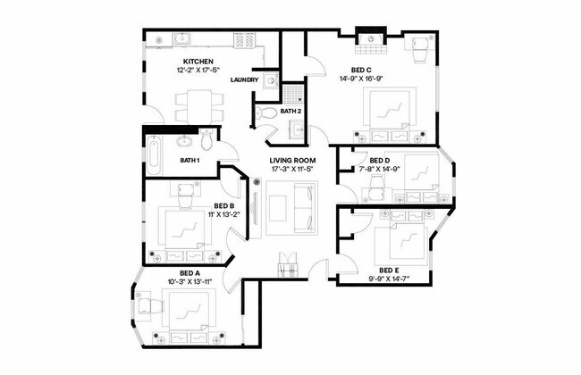 Building Photo - Room in Shared 5 bed/2 bath home