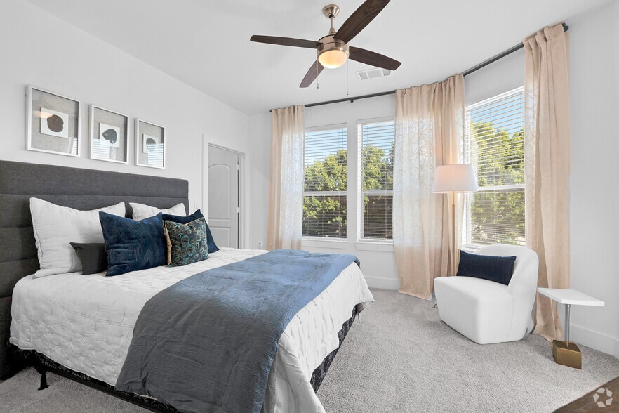 2BR, 1BA - 972SF - Richard - Primary Bedroom - Ely at the Ballpark