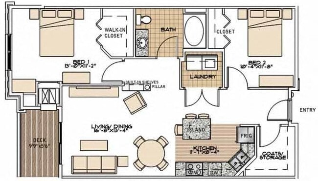 Floorplan - Marketplace and Main Apartments