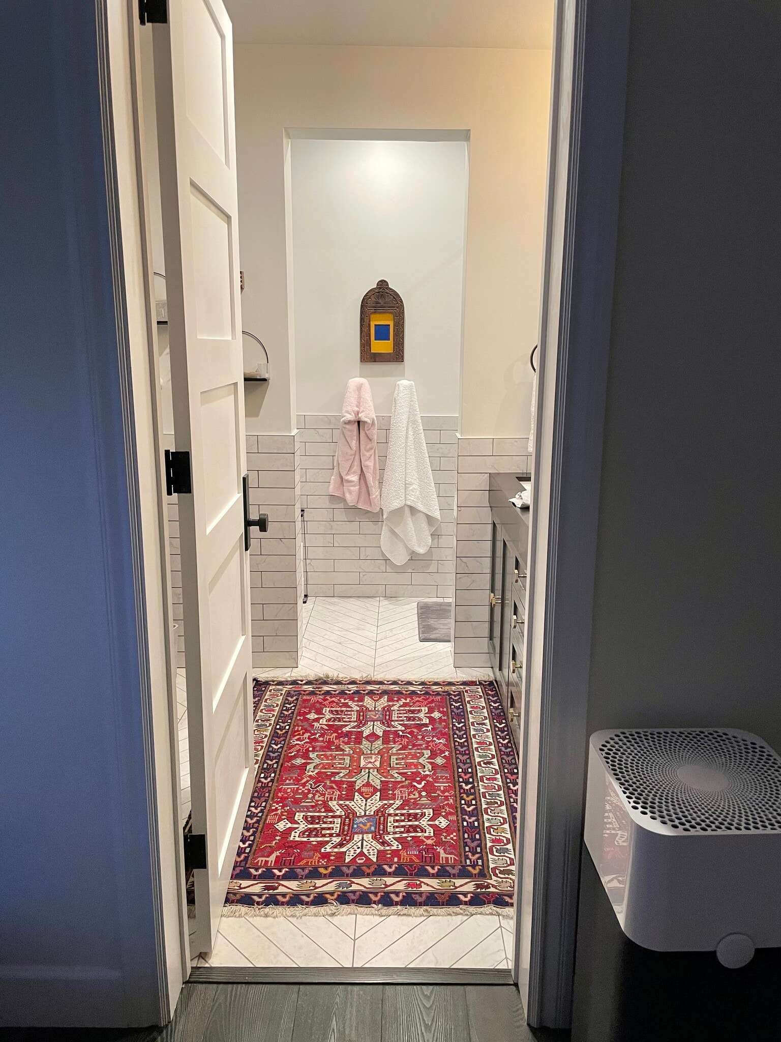 Primary bathroom with toilet and shower. - 836 N Point St