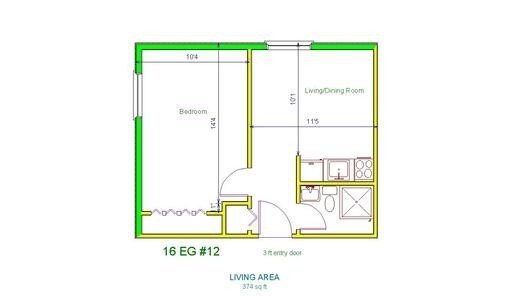 1BR/1BA - Calimar