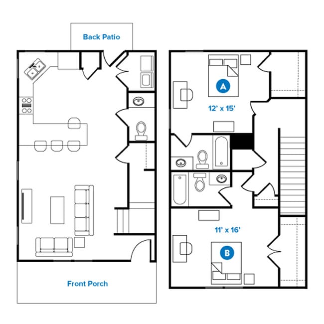 2 Bed 2.5 Bath - Cottage Row Stillwater