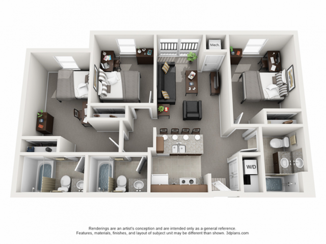 Floorplan - The Courtyards Apartments