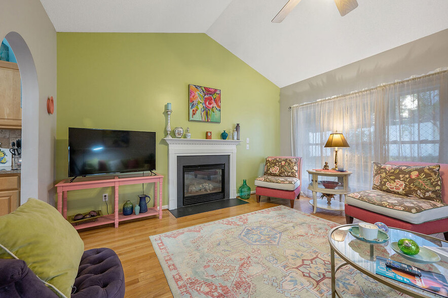 Living room with fireplace - 2412 Laurel Falls Ln