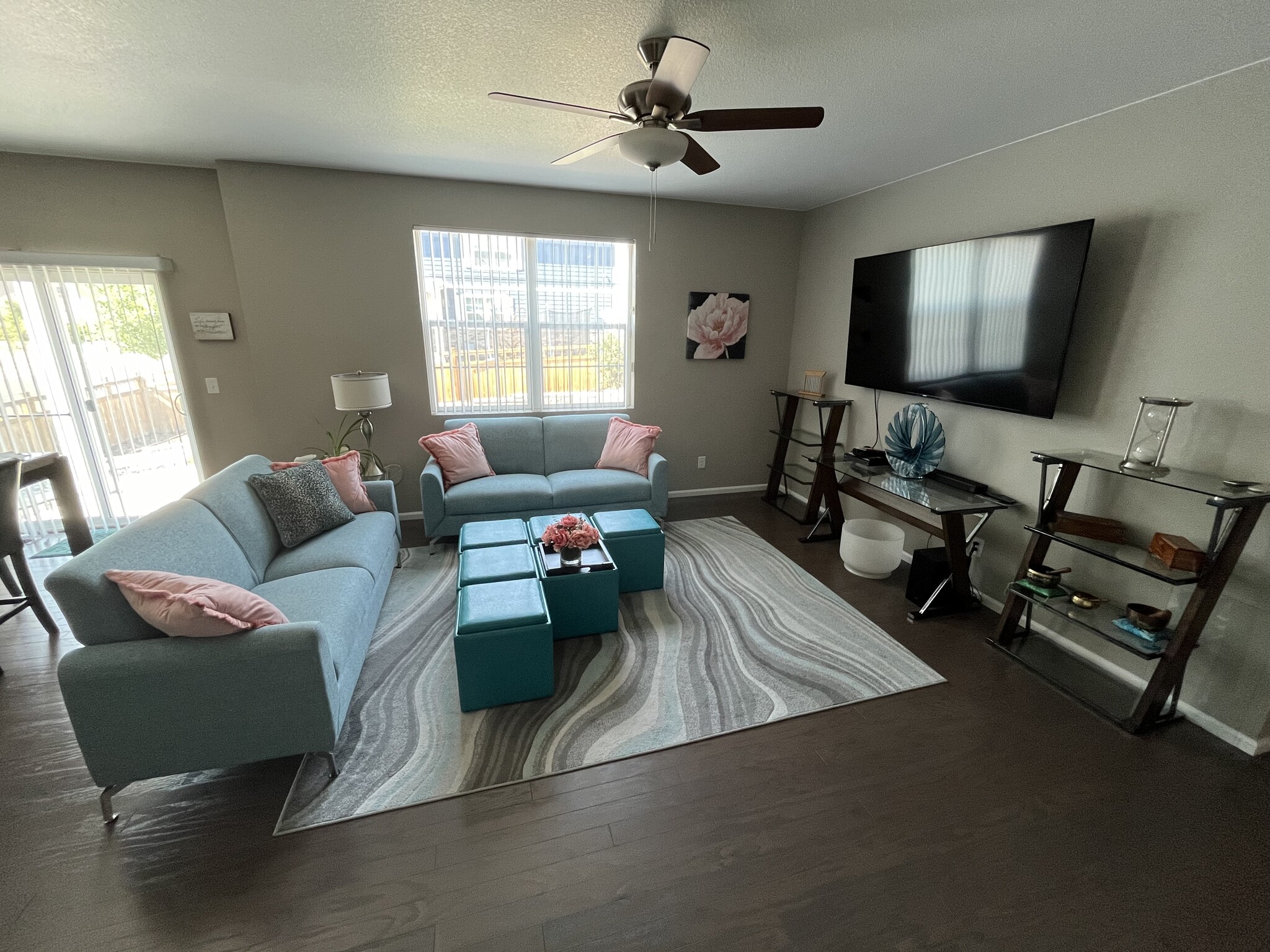 Living Room with 75" Smart TV - 19909 E 61st Dr