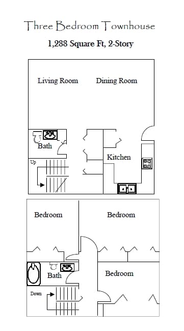 3BR/1.5BA - Southside I & II Apartments