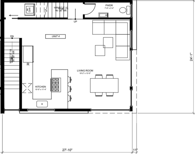 2nd floor Layout - 2011 East Denny Way