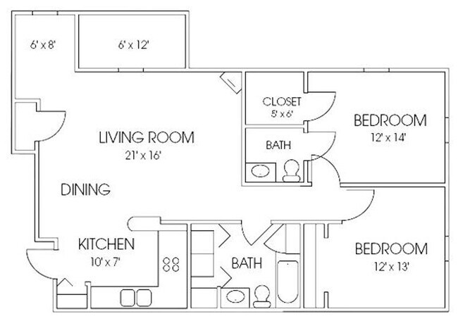 Building Photo - 1 Bed, 1 Bath 930 Sq Ft 2nd Floor