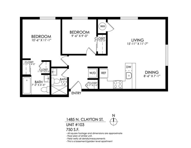 Floorplan - 1485 Clayton