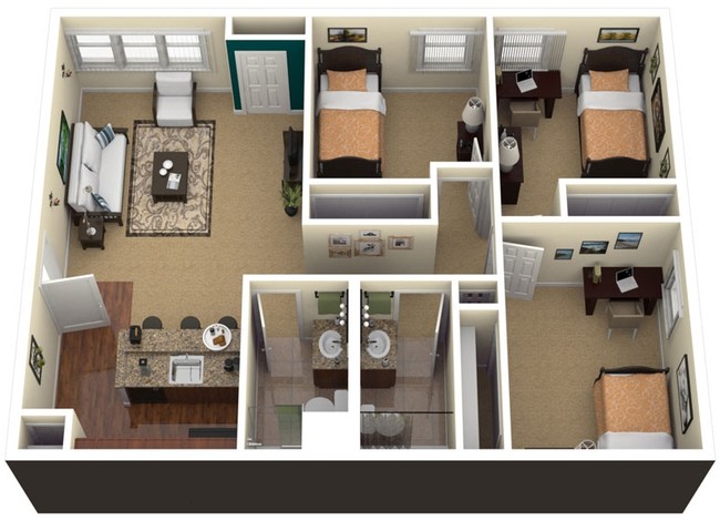 3BR/2BA - EnVision Apartments