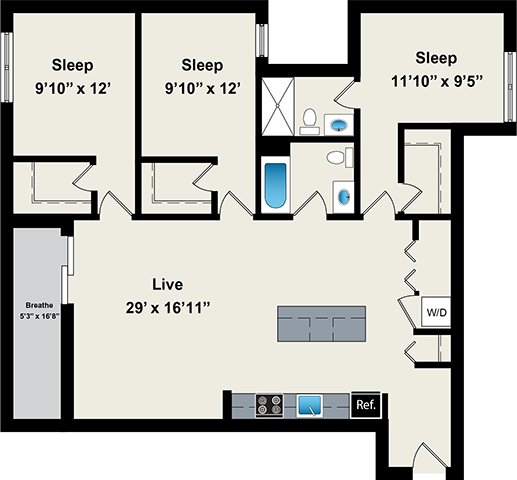 Floorplan - Reside on Jackson