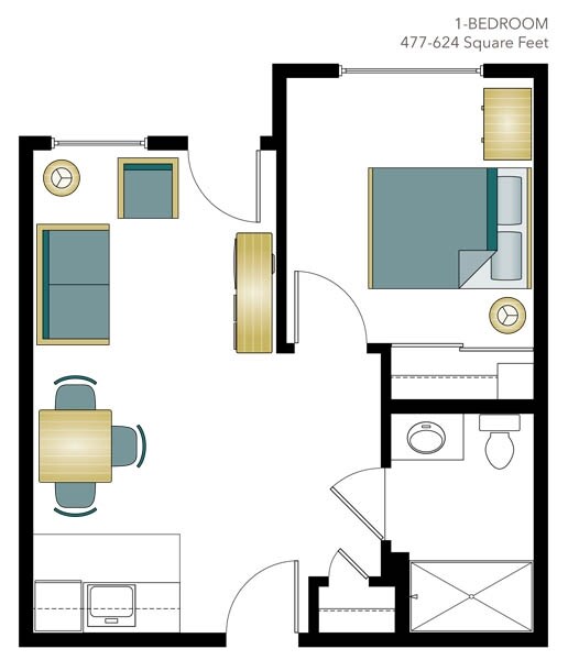 1BR / 1BA - Dale Commons Senior Community