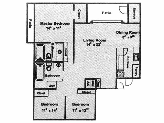 3BR/2BA - Pecan Valley  Golf Apartments