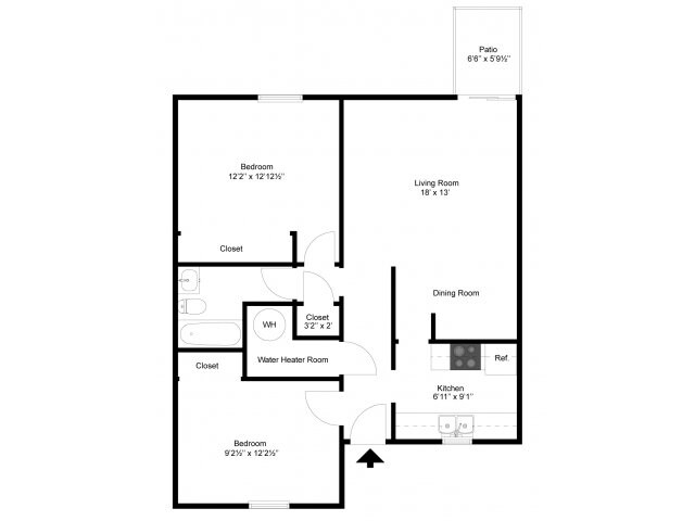 2BR/1BA - Fircrest Manor Apartments