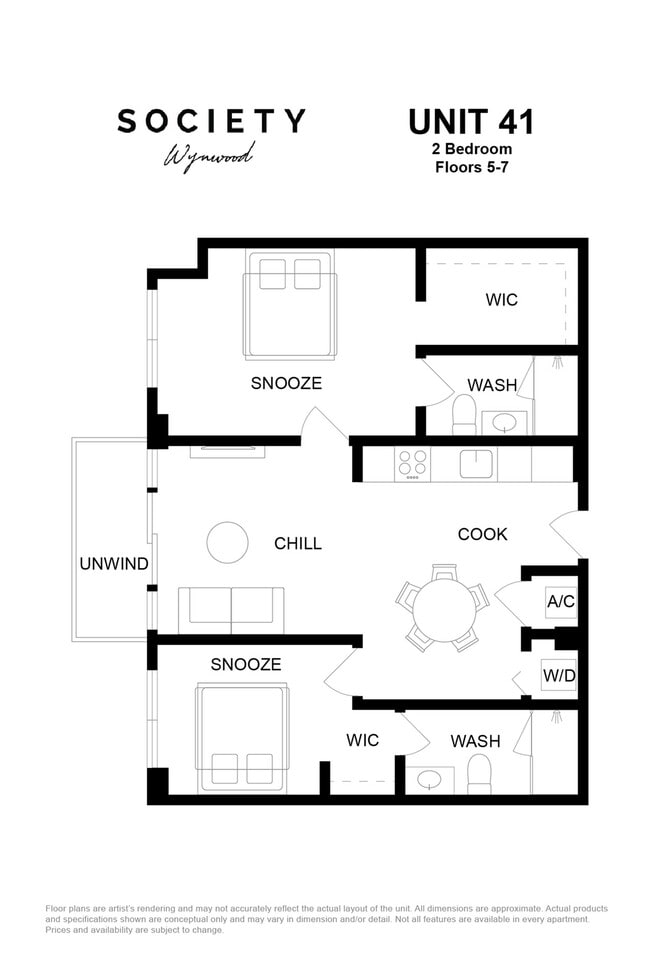 2 Bed - Unit 41 - Fl 3 - Society Wynwood