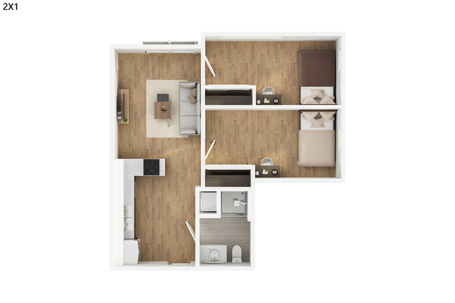 Explore this sleek and stylish 2-bedroom apartment, designed for modern living and practicality. - Nora