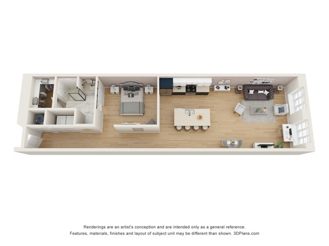 Bravo Floorplan (1x1) - Theatre Lofts