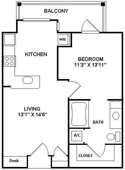 Building Photo - Great 1/1 unit with wood laminate floors, upgraded appliances and balcony!