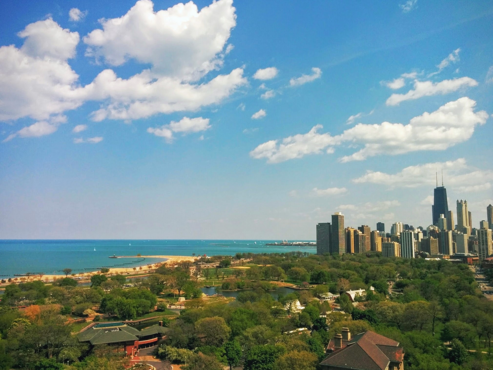 View from the building rooftop - 2052 N Lincoln Park W