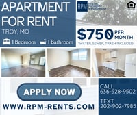 Building Photo - 1 Bed 1 Bath Apartment For Rent in TROY, MO