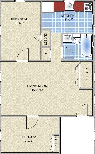 2BR/1BA - Parkwin and 1200 Park Avenue