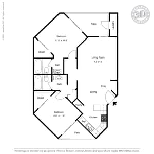 2BR/2BA 900 sqft - Silver Creek