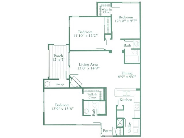 3BR/2BA - Southern Village Apartments