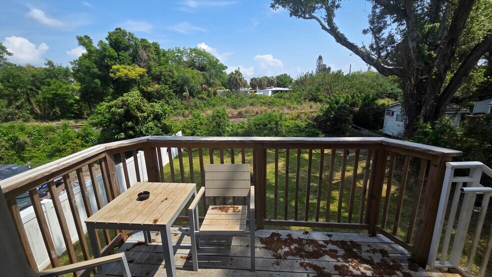 Deck overlooking yard and tracks - 1524 6th St NW