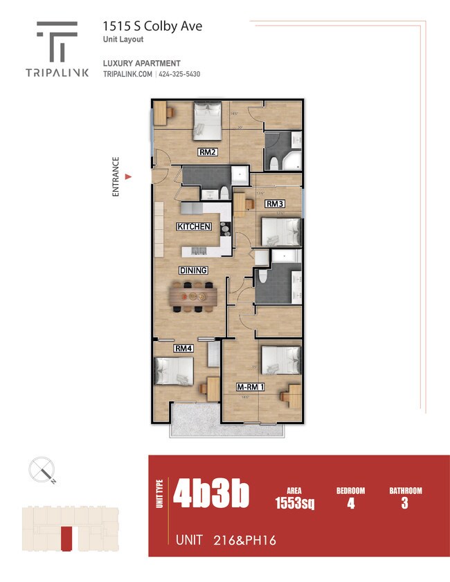 Floorplan - 1515 Colby Ave