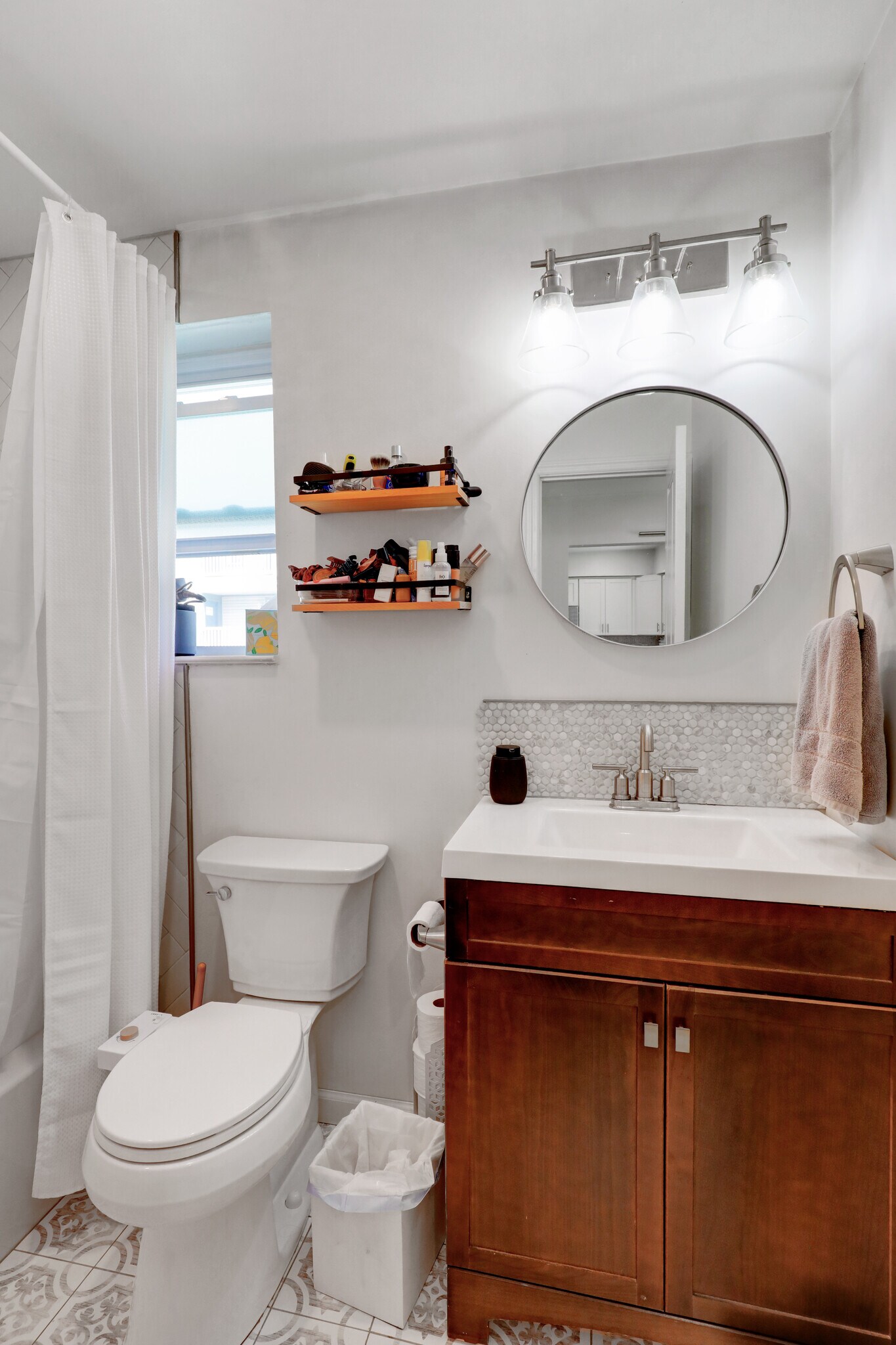 New custom tiled 2nd full bathroom - 606 Beach Ave