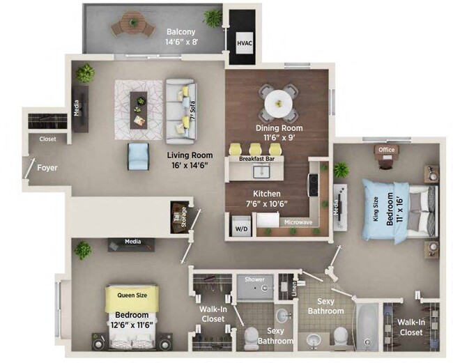 Floorplan - Village Club on Franklin