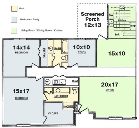 3BR/2BA - Quail Run Apartments