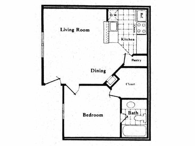 1BR/1BA - The Gardens Apartments
