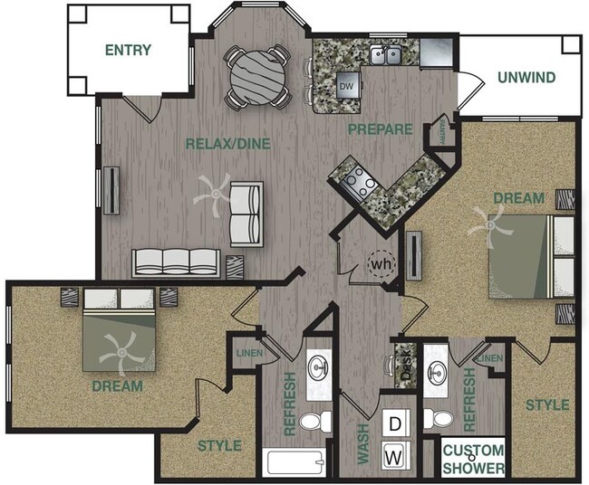 Floorplan - Stonepost Crossing Apartments