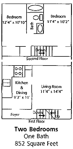 2BR/1BA - Huntley Townhome Villas