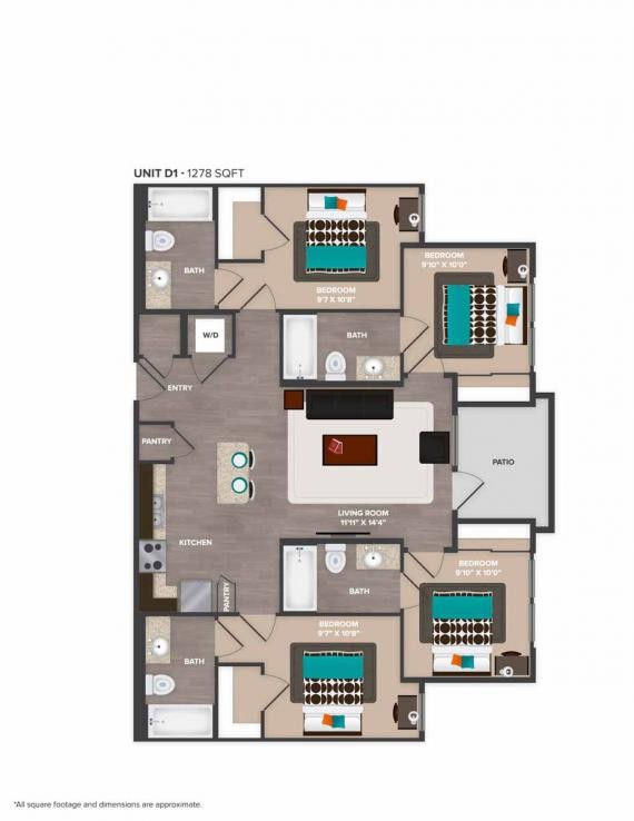 Floorplan - YOUnion at Reno- Student Living