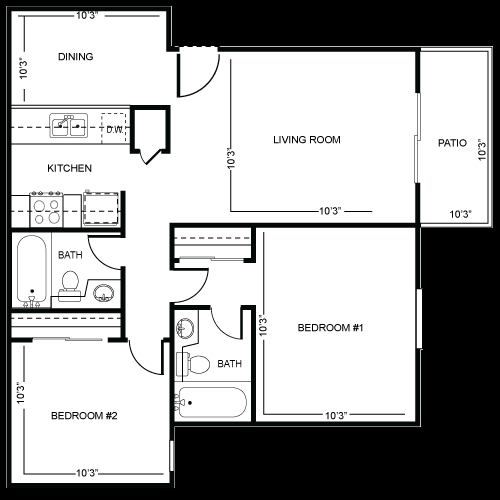 2BR/2BA - Casa Pacifica Apartment Homes