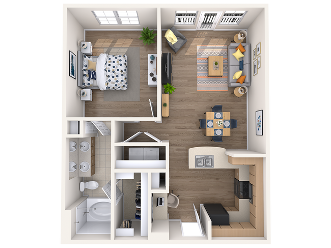 Floorplan - The Beverly Austin