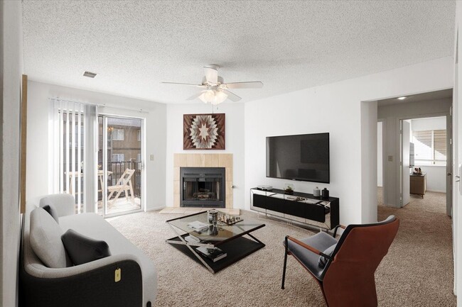 Santa Cruz- Gas Fireplace at Deerfield Apartments - Deerfield Apartment Homes