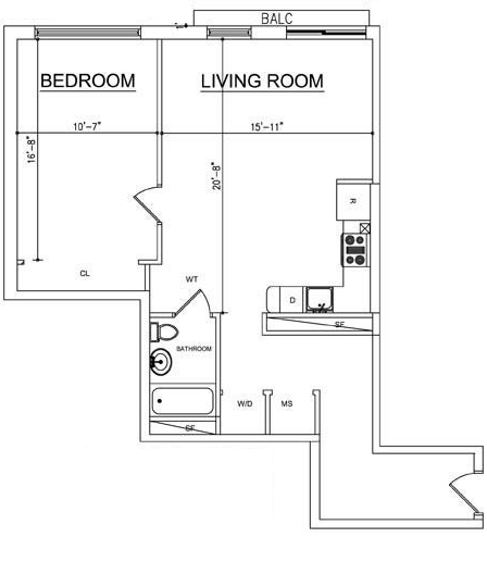 1BR/1BA - Ocean Blue