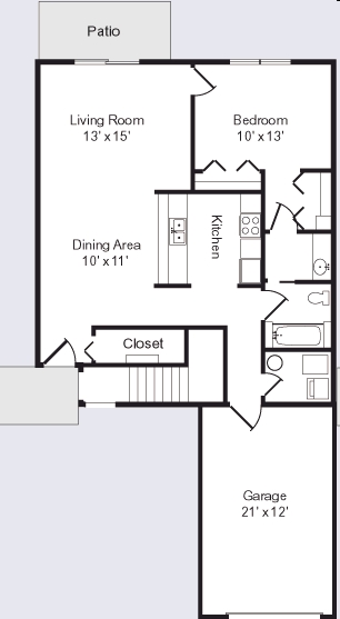 1BR/1BA - Powder Hill Terrace