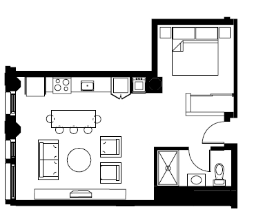 1BR/1BA - Union Lofts