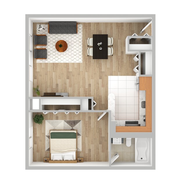 Floorplan - Highland Plaza Apartments