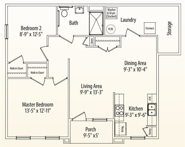 Floorplan - Bent Creek Apartments