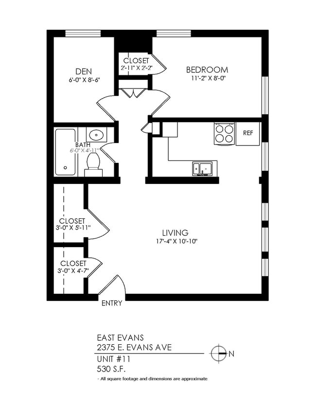 Floorplan - East Evans Apartments