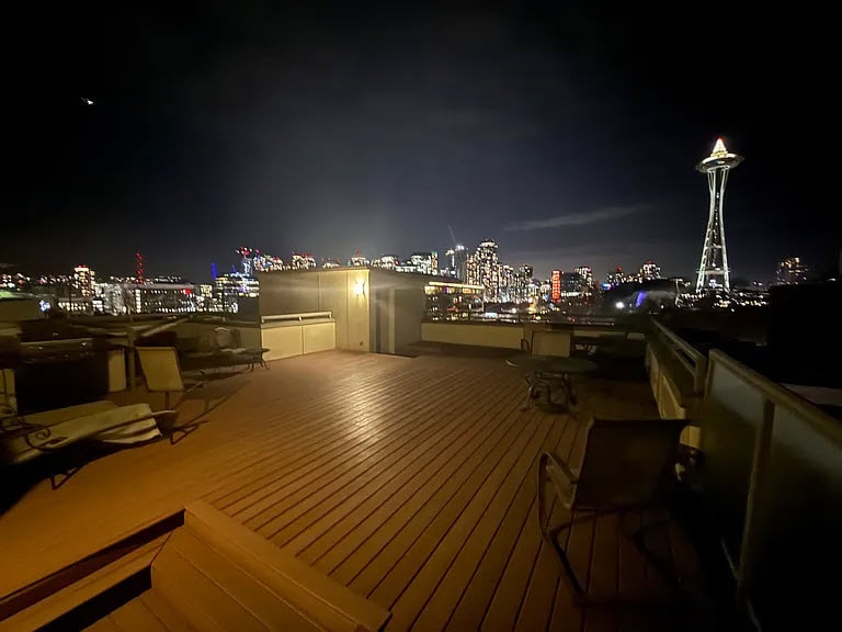 Rooftop Deck at Night - 621 5th Ave N