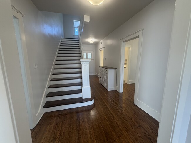 Downstairs landing - 713 S Bronson Ave