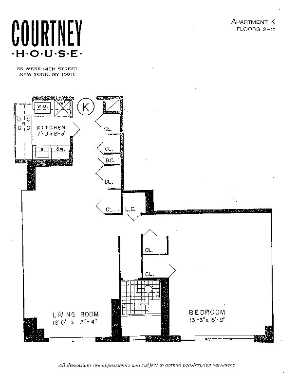 Floorplan - Courtney House