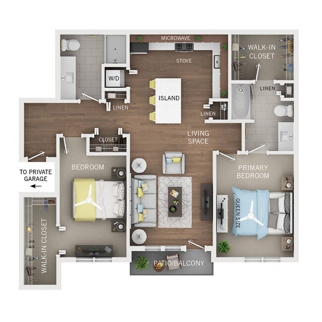 Floorplan - Oakcliff Apartments