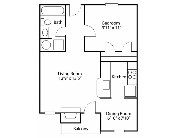 1BR/1BA - Bellevue West